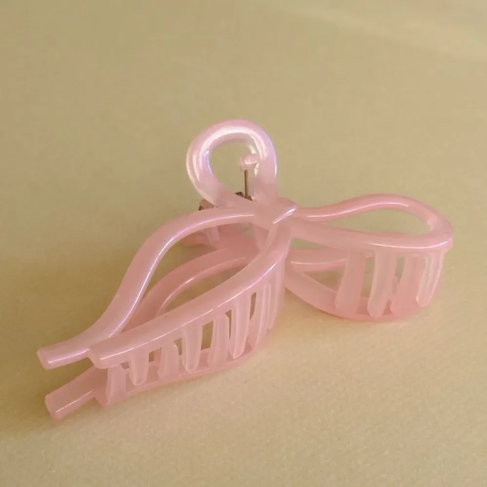 Pink Bow Hair Clip K22